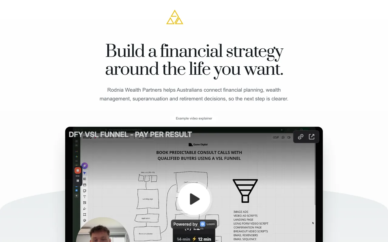 Landing page preview
